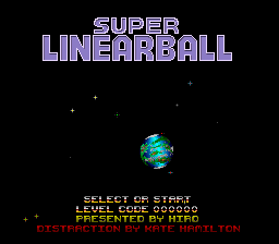 Super Linearball (Japan) Title Screen